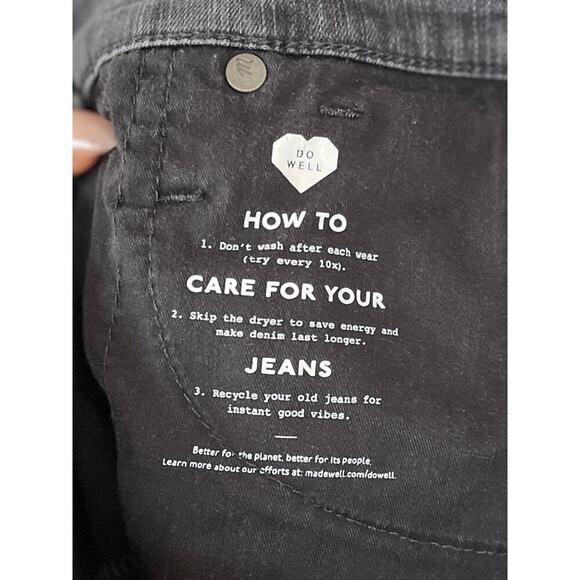 Madewell 10” High-Rise Skinny Stretch Jeans in Washed Black - Size 27 - Picture 15 of 16